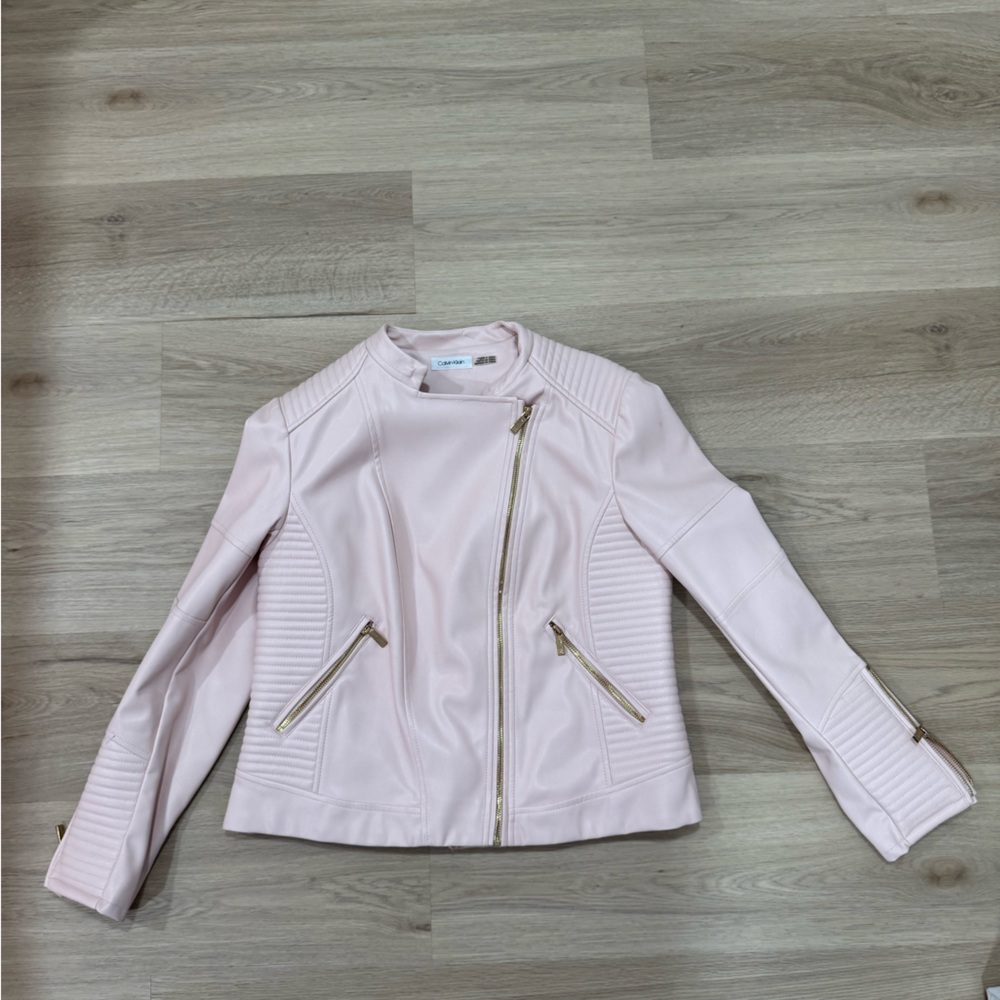 Calvin Klein Light Pink Leather Jacket